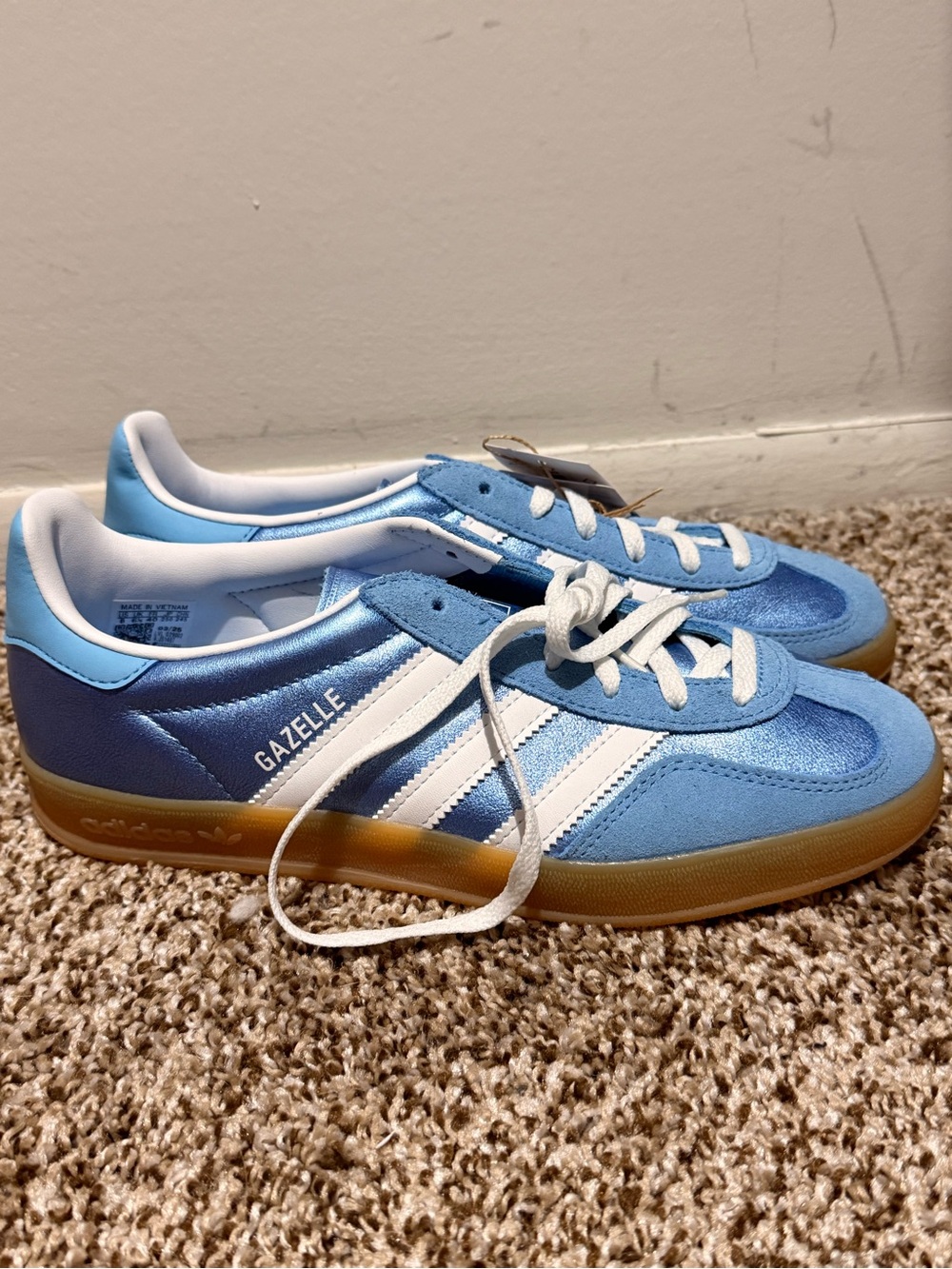 adidas Gazelle Women’s Light Blue White Gum Sneakers